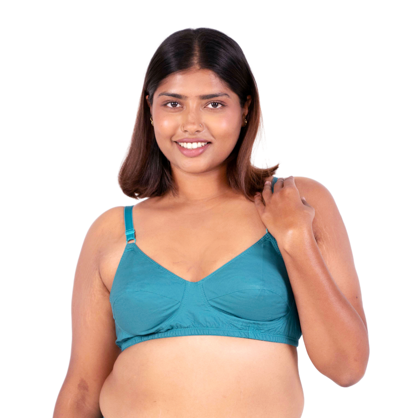 Vimal Poppy 100% Cotton Round Stitch Bra front view designed by Gossip by Mybra