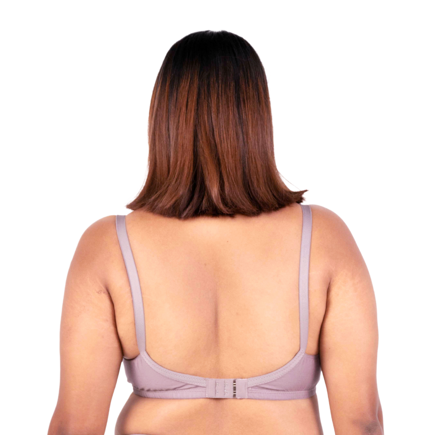 Vimal Hazelnut 100% Cotton Round Stitch Plus Size Bra back view designed by Gossip by Mybra Intimates