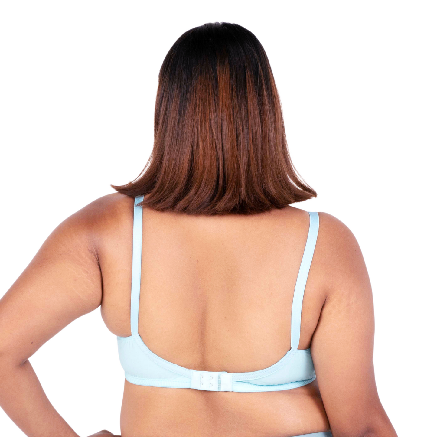 Vimal Mint 100% Cotton Round Stitch Plus Size Bra back view designed by Gossip Lingerie by Mybra