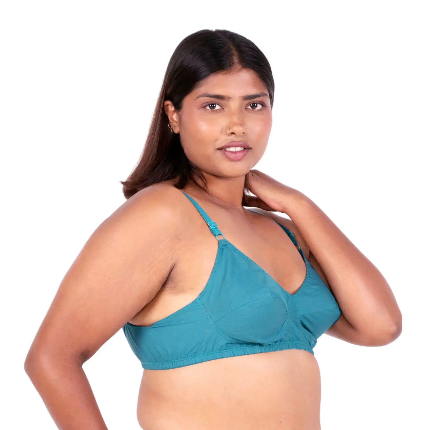 Vimal Poppy 100% Cotton Round Stitch Plus Size Bra right view designed by Gossip Lingerie by Mybra