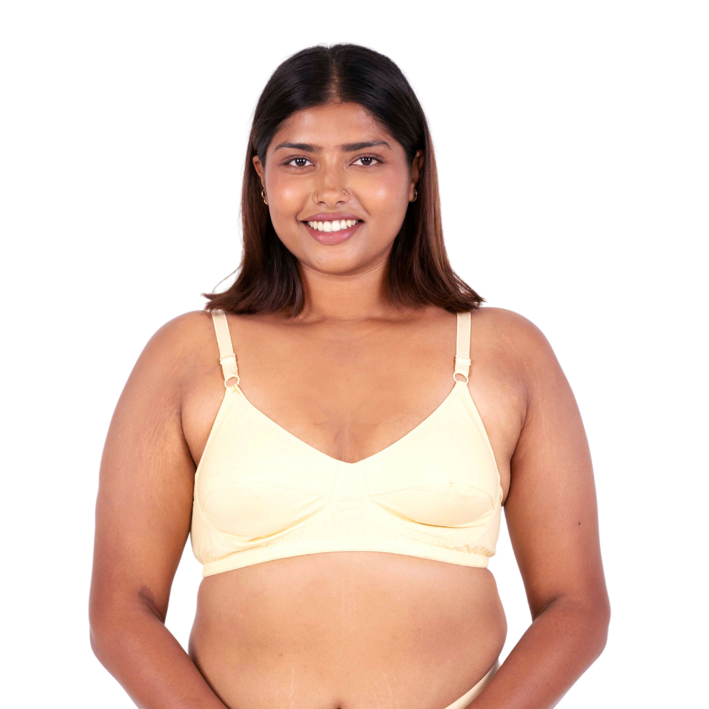 Vimal Skin 100% Cotton Round Stitch Plus Size Bra pFront View designed by Gossip by Mybra Lingerie