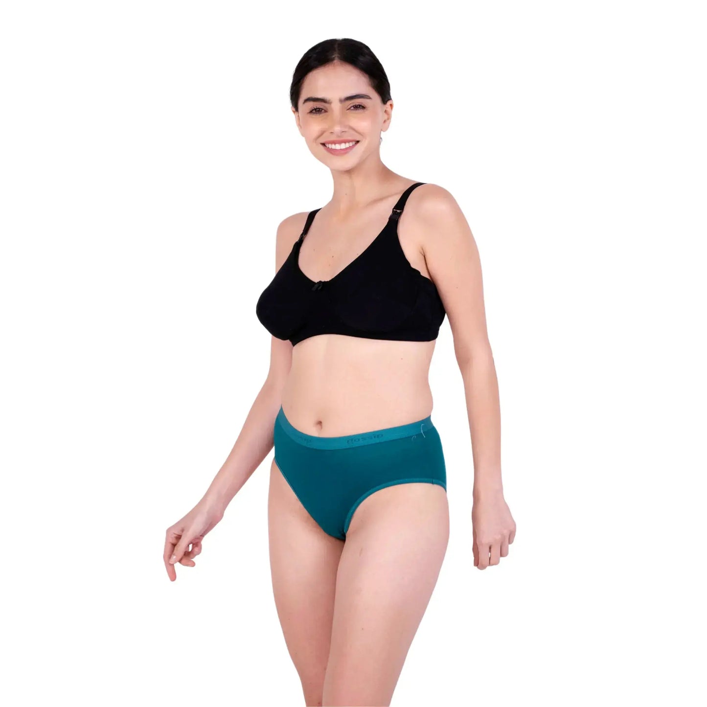 Black non padded nursing bra left view by gossip by mybra