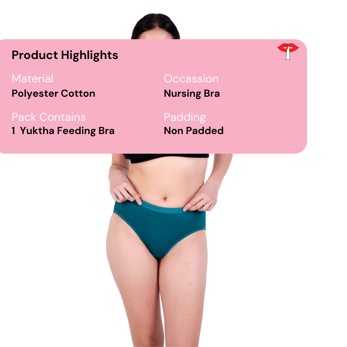 Black non padded nursing bra product information by gossip by mybra