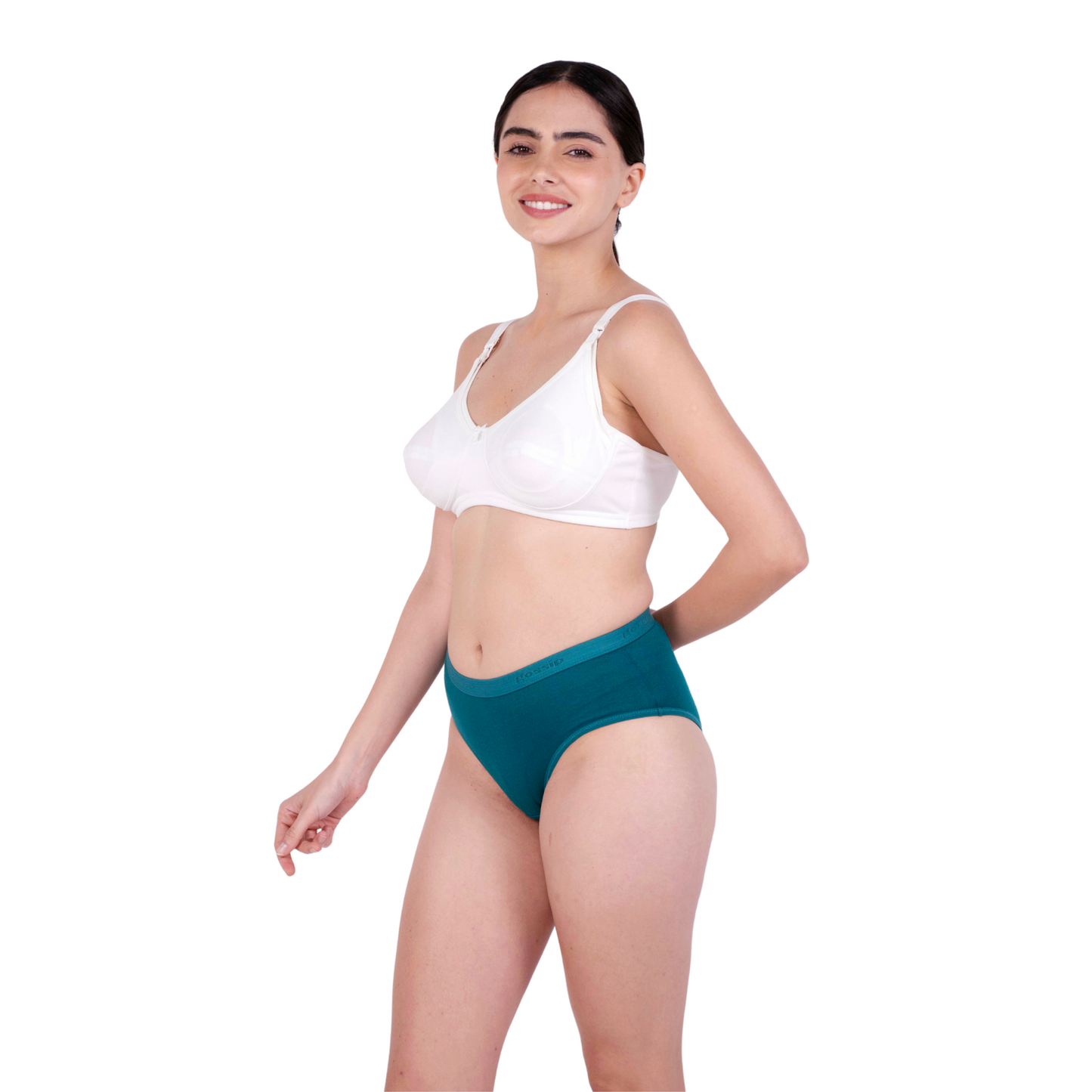 White non padded nursing bra left view by gossip by mybra
