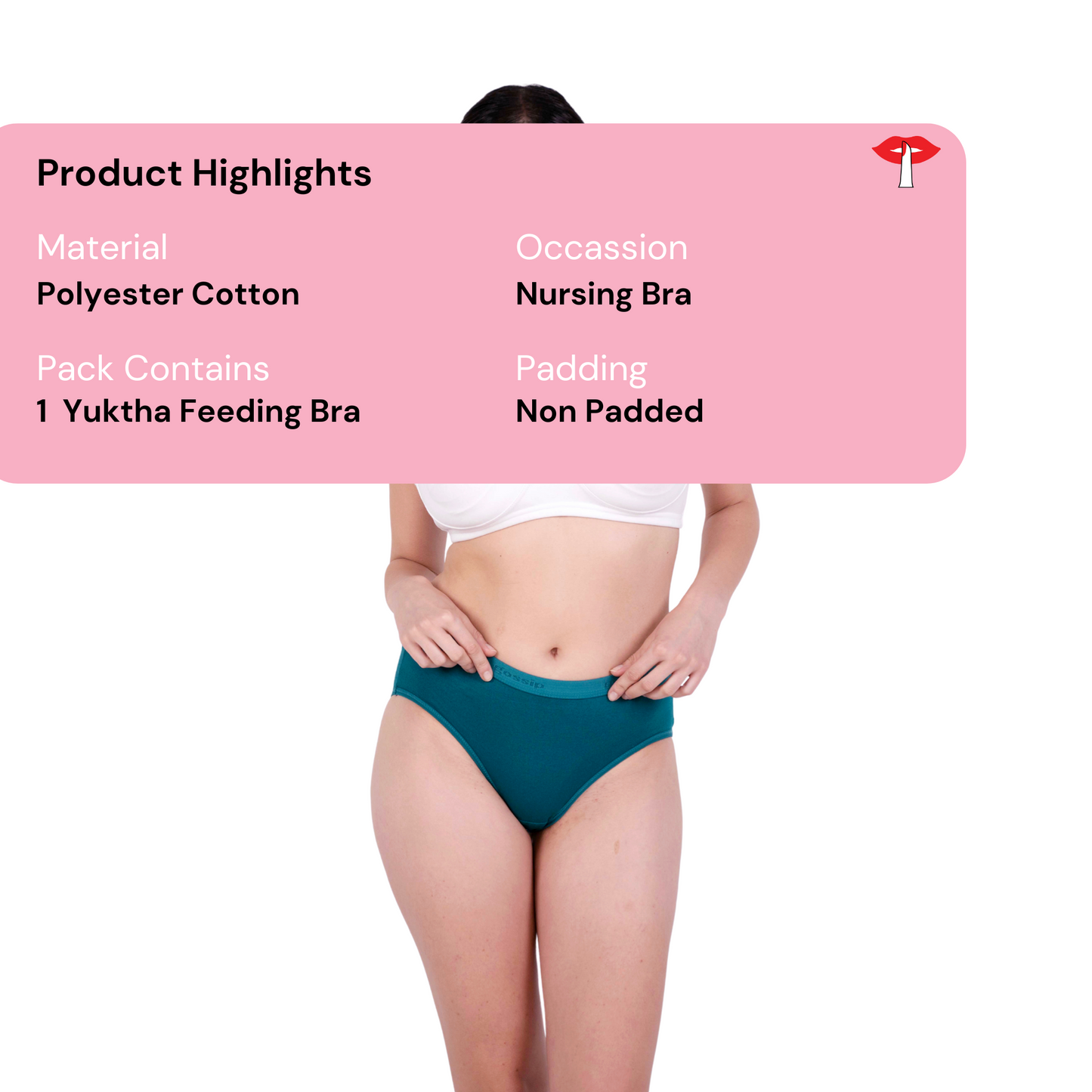 White non padded nursing bra product information by gossip by mybra
