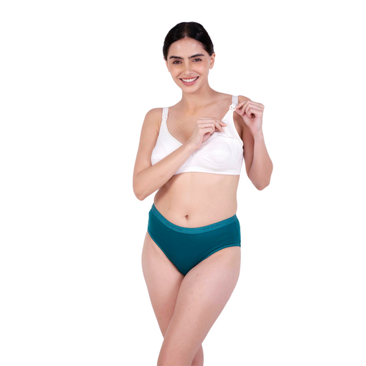 Yuktha White non padded nursing bra front view by gossip by mybra apparels