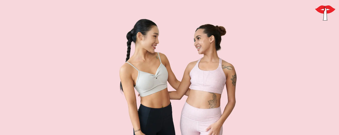 Everyday wear bra designed for comfort and support, worn by women in a relaxed lifestyle setting