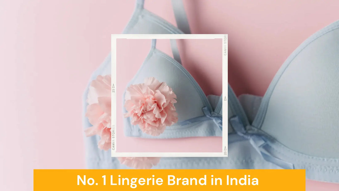 Elegant flat lay of lingerie with flowers - Gossip Store, the No.1 lingerie brand in India for women 