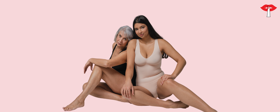 Shapewear To target specific body parts showing women wearing body shapers for tummy, waist and thigh shaping