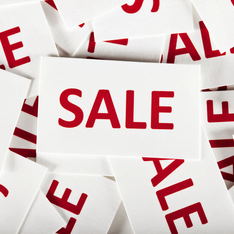 Graphic displaying multiple sale tags promoting a lingerie sale event