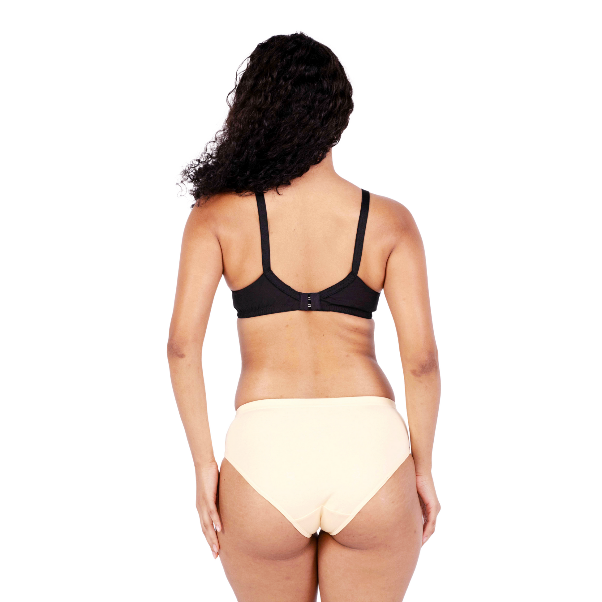 Black non padded feeding bra back view by gossip by mybra