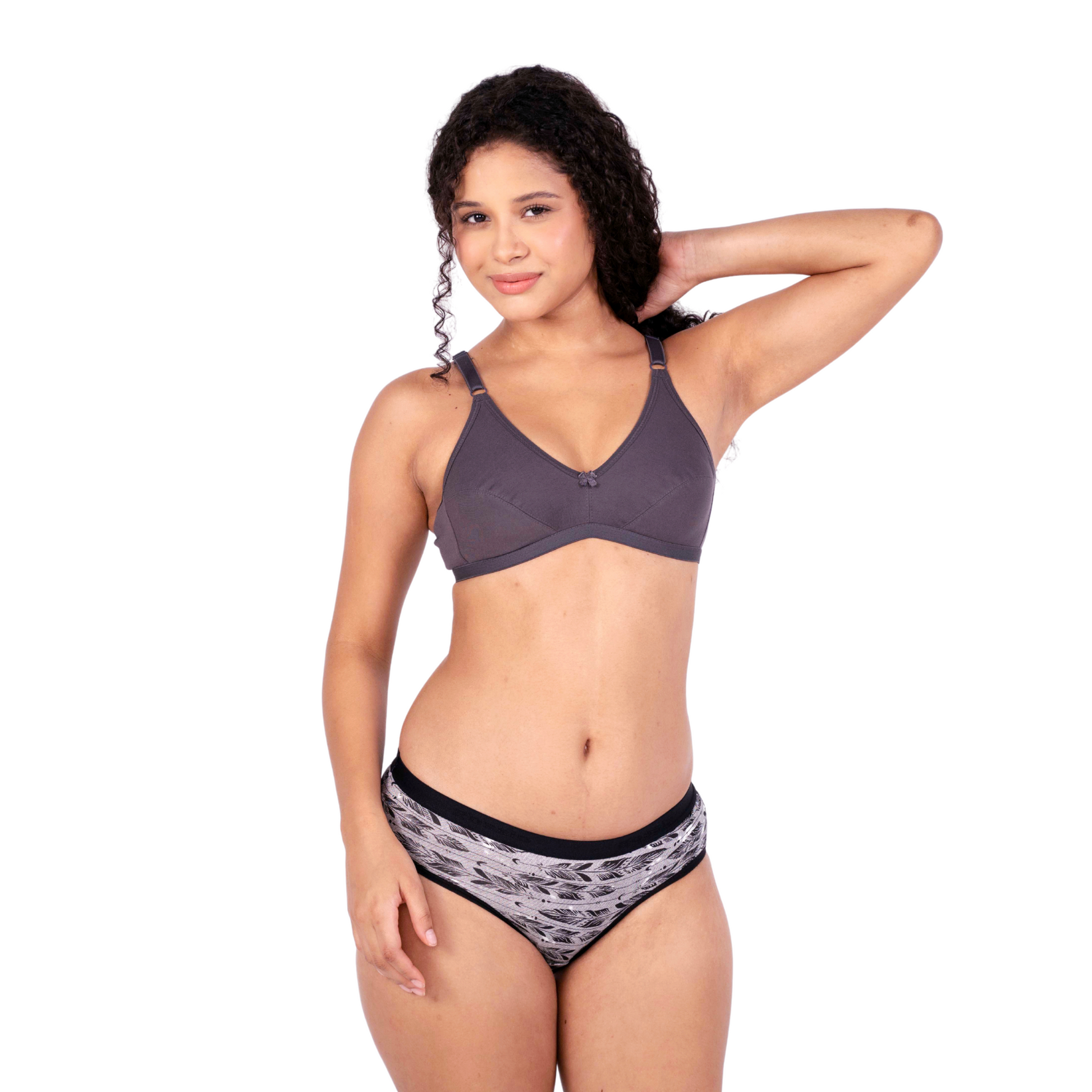 Shop Hot Coffee Arya daily wear lingerie set front view by gossip by mybra