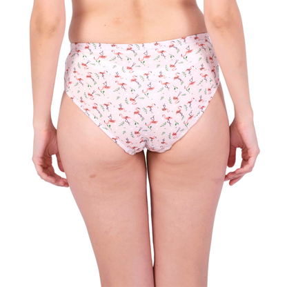 Buy Baby Pink Flamingo Printed Panties Online Back View On Gossip By Mybra Apparels