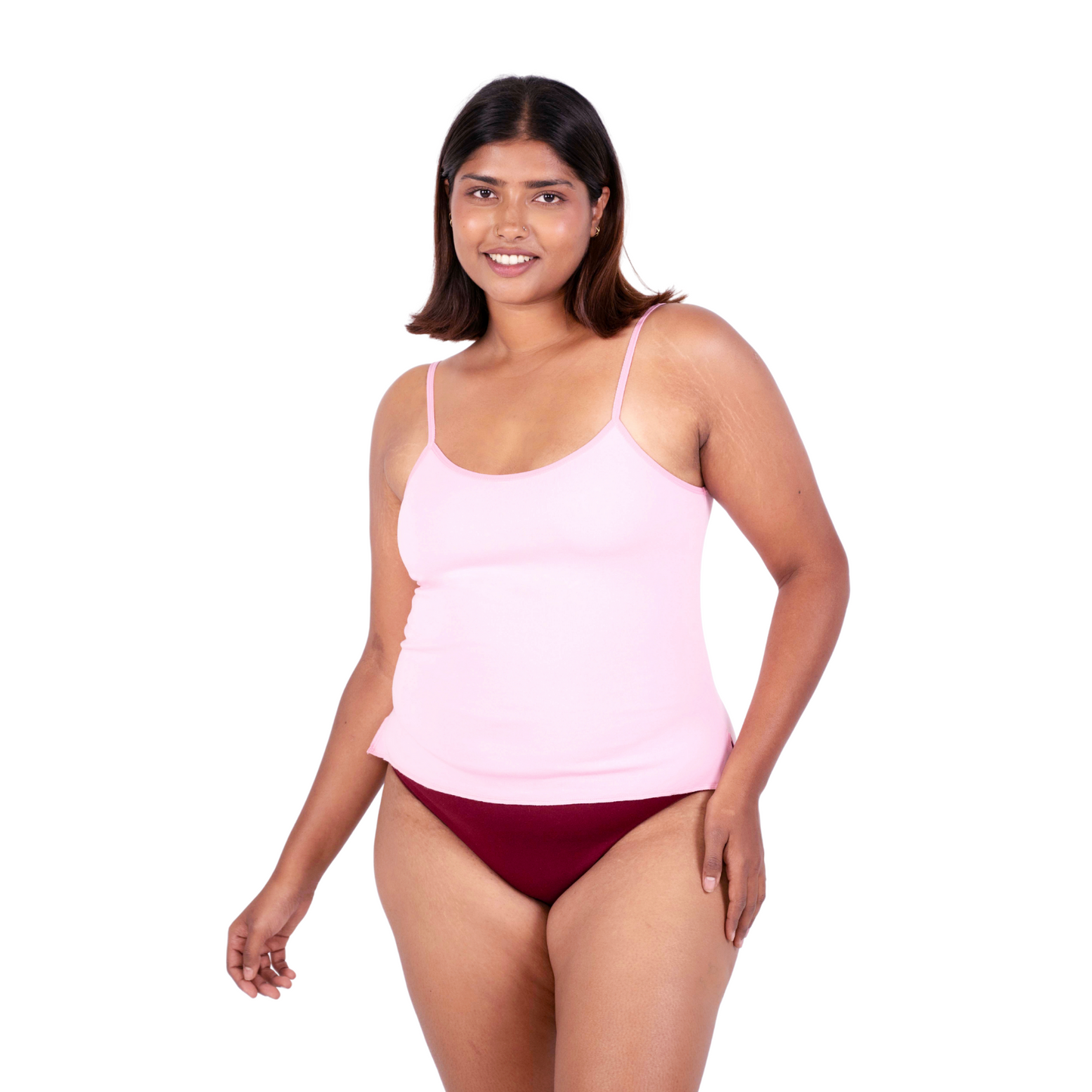 Baby Pink cindy slip or camisole front view by gossip by mybra
