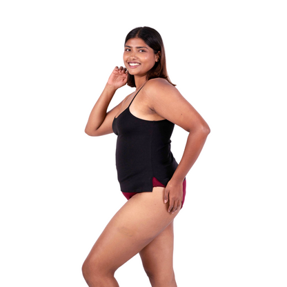 Black cindy slip or camisole right view by gossip by mybra