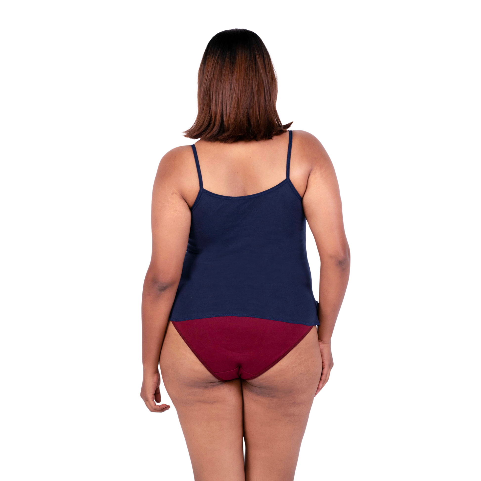 Navy Blue cindy slip or camisole back view by gossip by mybra