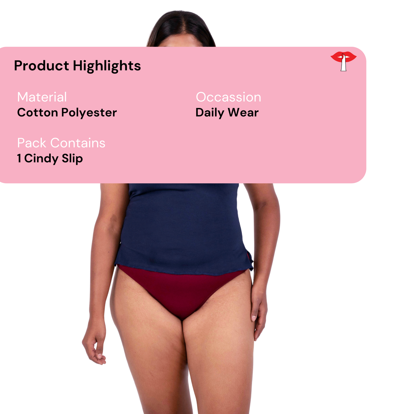 Navy Blue cindy slip or camisole product information image by gossip by mybra