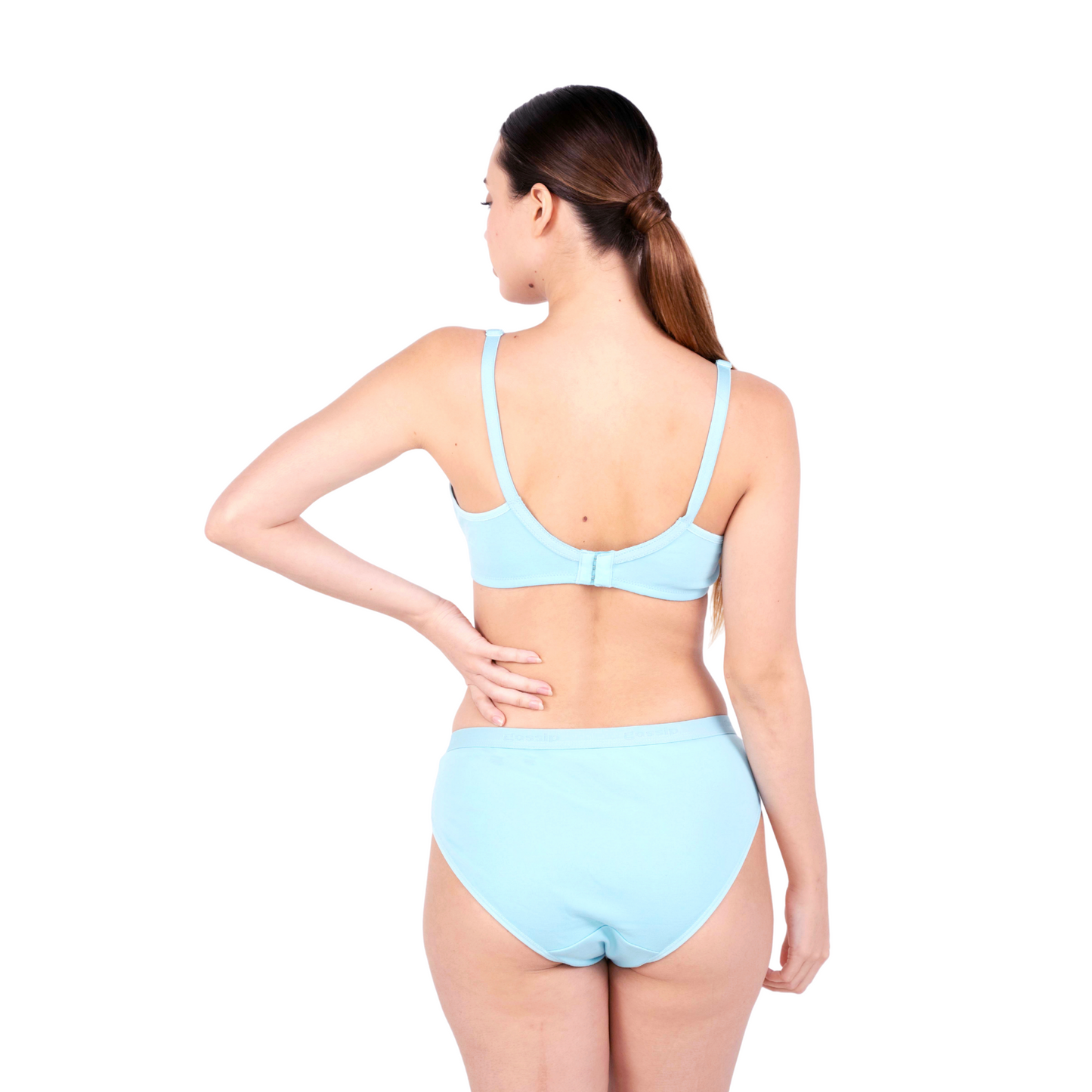 poppy non padded net bra and panty set back view by gossip by mybra
