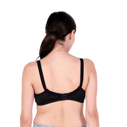 Black embroidery bra back view by gossip by mybra