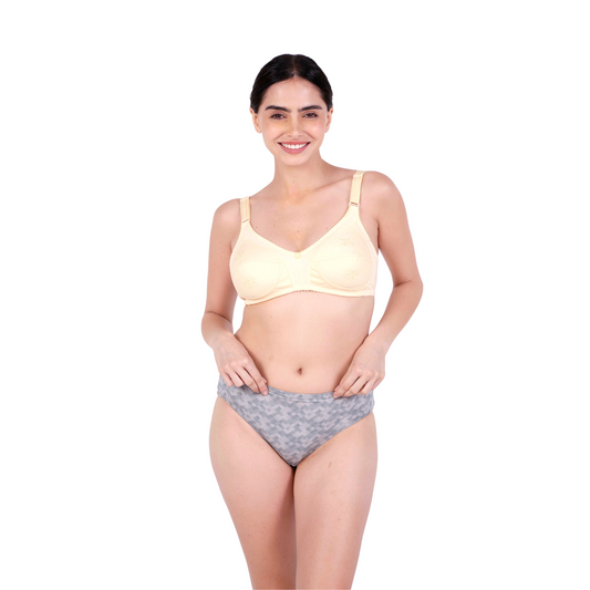 Skin embroidery bra and panty set front view by gossip by mybra