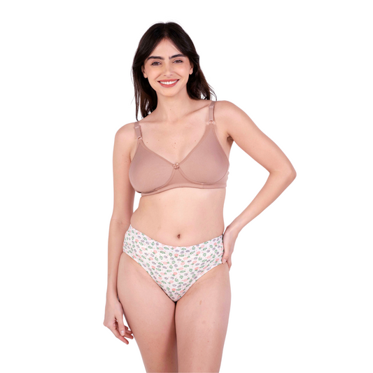Fawn daily wear lingerie set front view by gossip by mybra
