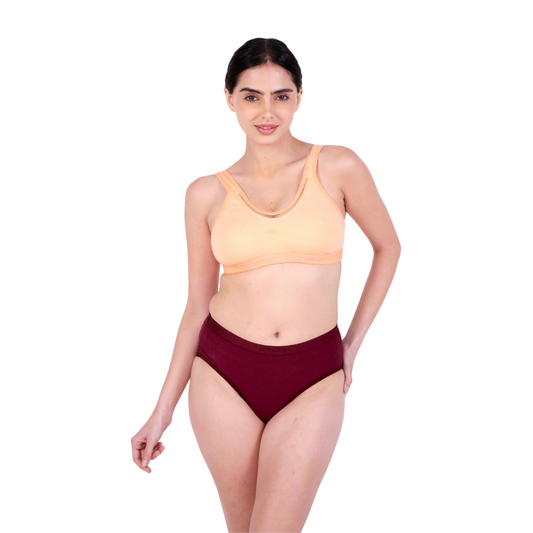 Peach Kiara sports bra front view by gossip by mybra
