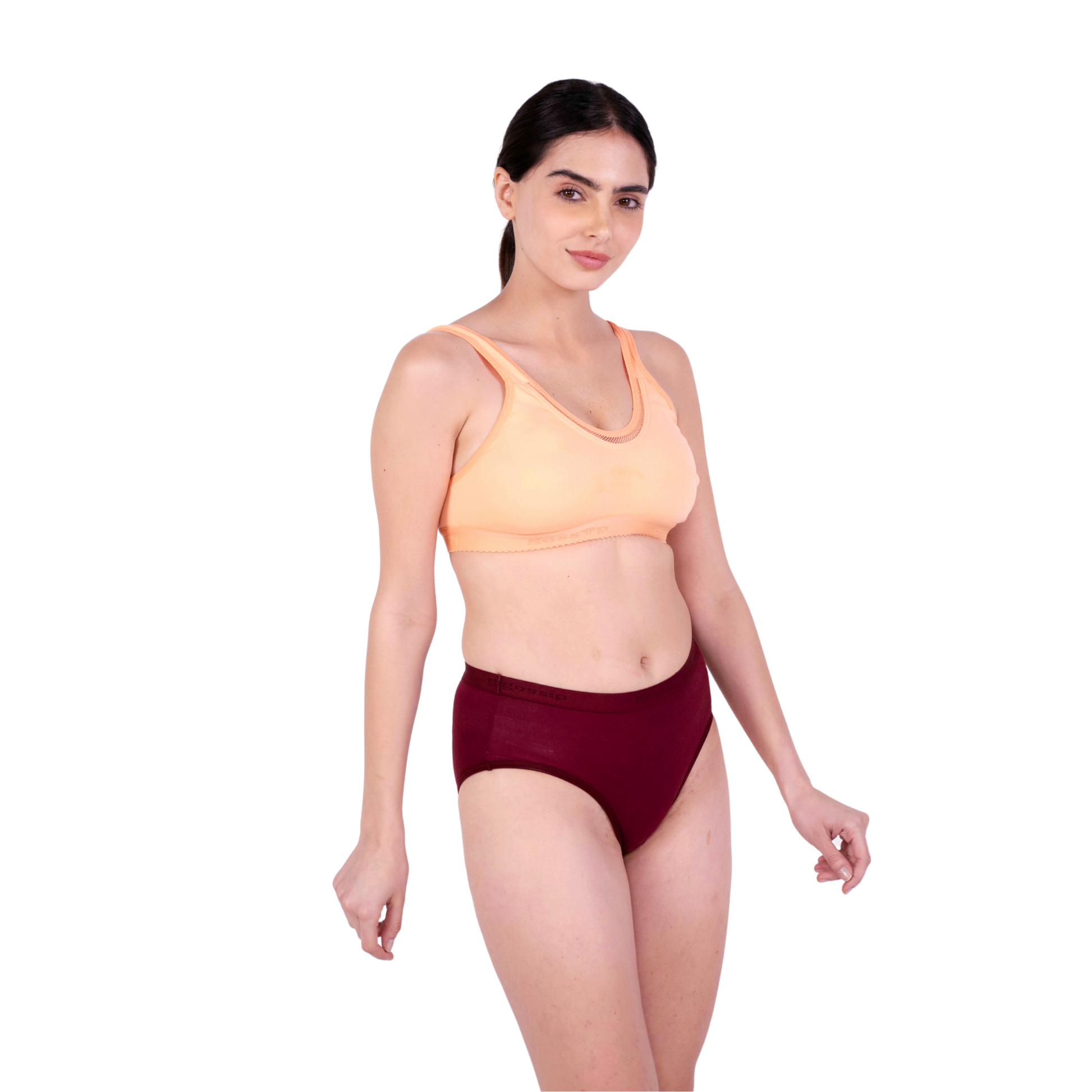 Peach Kiara sports bra Right view by gossip by mybra