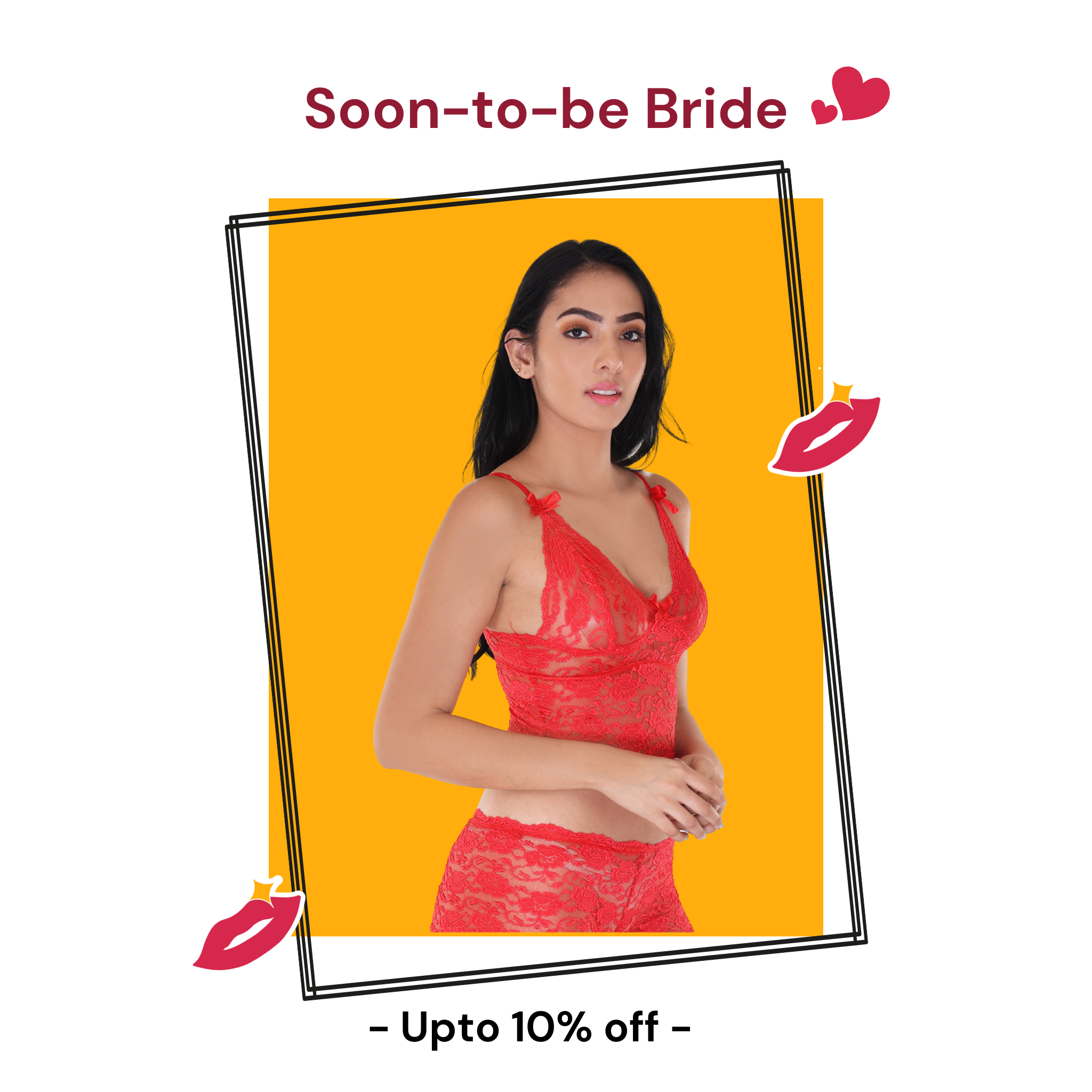 A woman exuding confidence and elegance in Gossip Intimates by Mybra's delicate lace bra, featuring intricate detailing and a flattering fit.