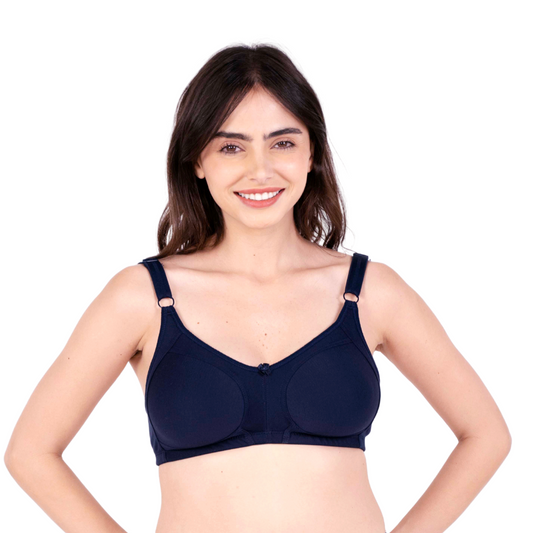 Navy Blue Non Padded bra front view by gossip by mybra