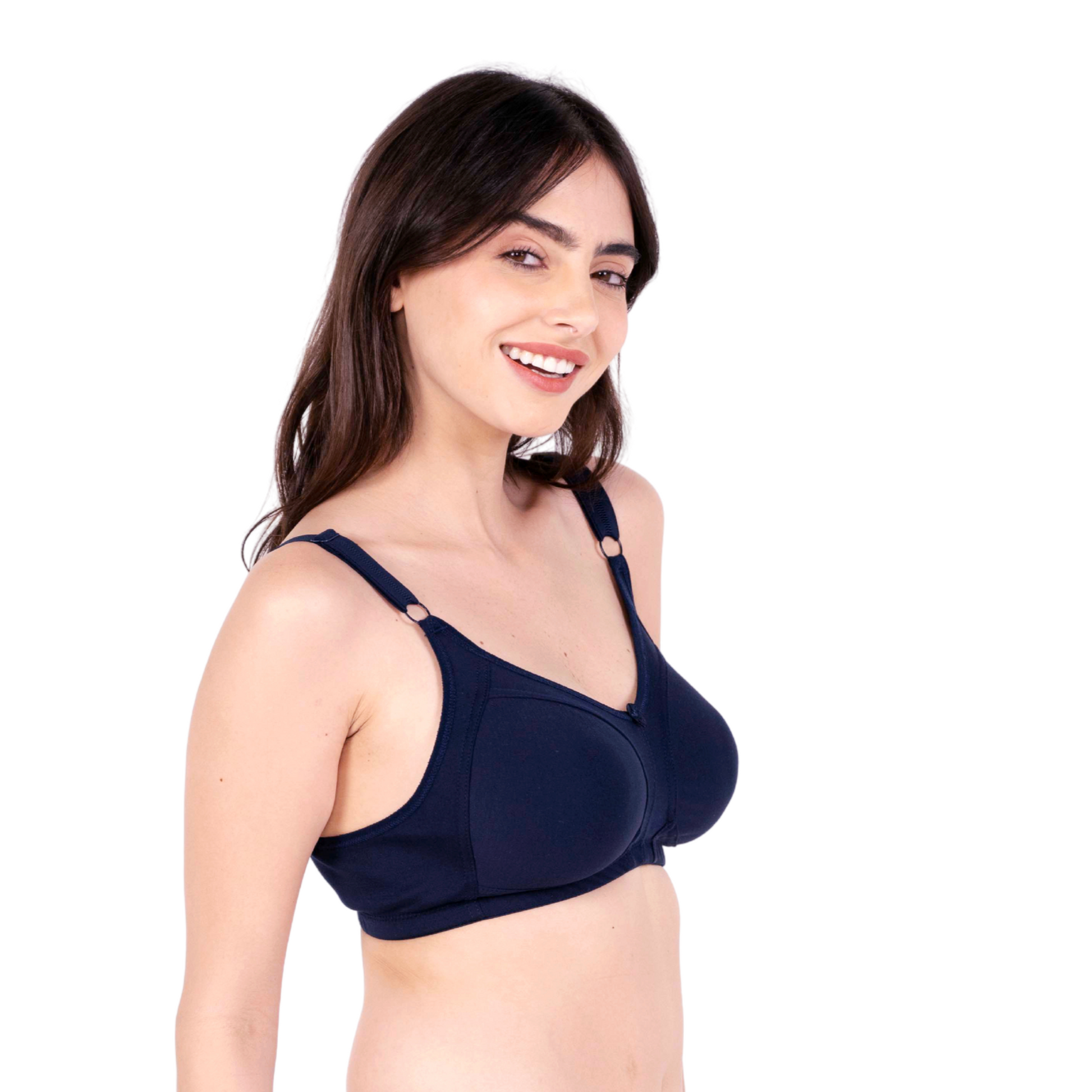 Navy Blue Non Padded bra Right view by gossip by mybra