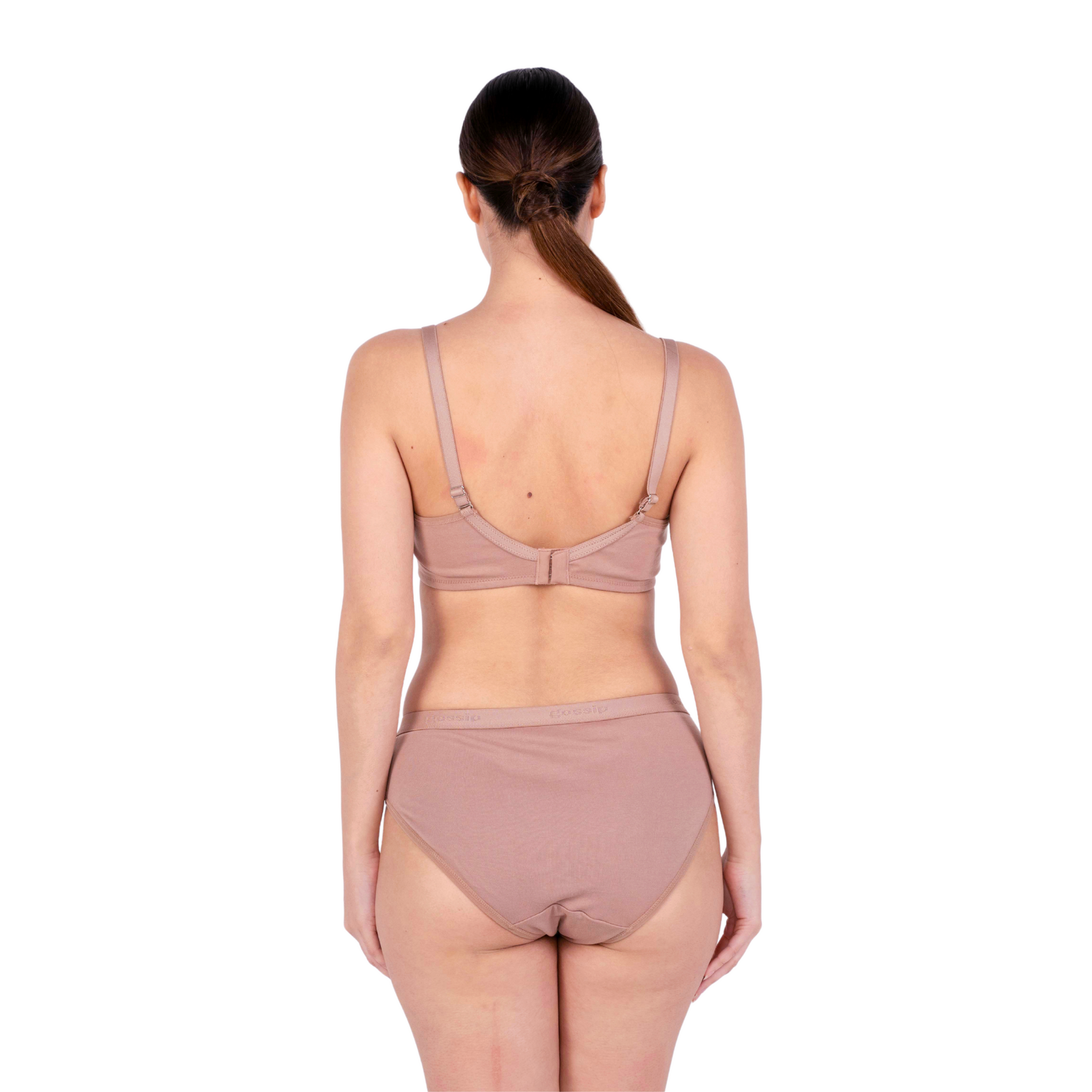 Shop Magnolia Fawn Net Design Bra and panty set Back View By Gossip By Mybra Online 
