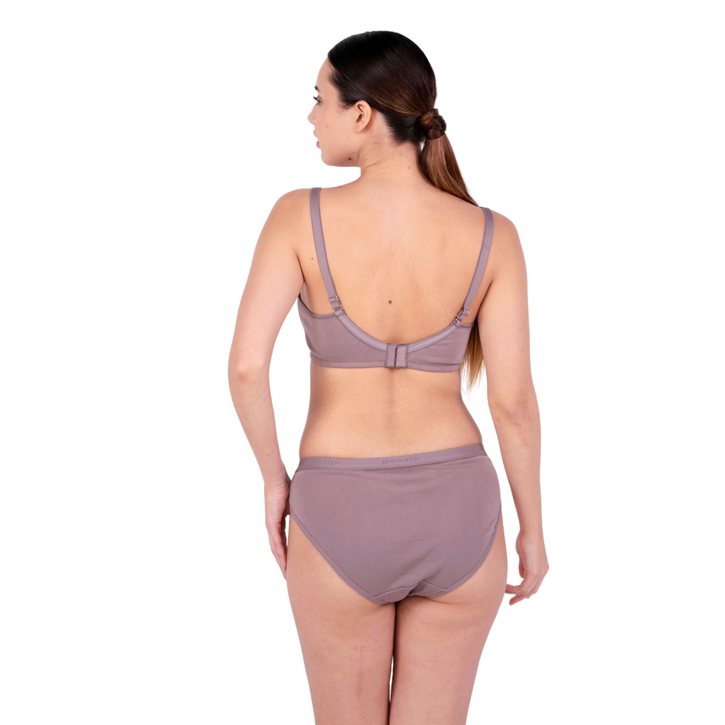 Shop Magnolia Hazelnut Net Design Bra and panty set Back View By Gossip By Mybra Online 