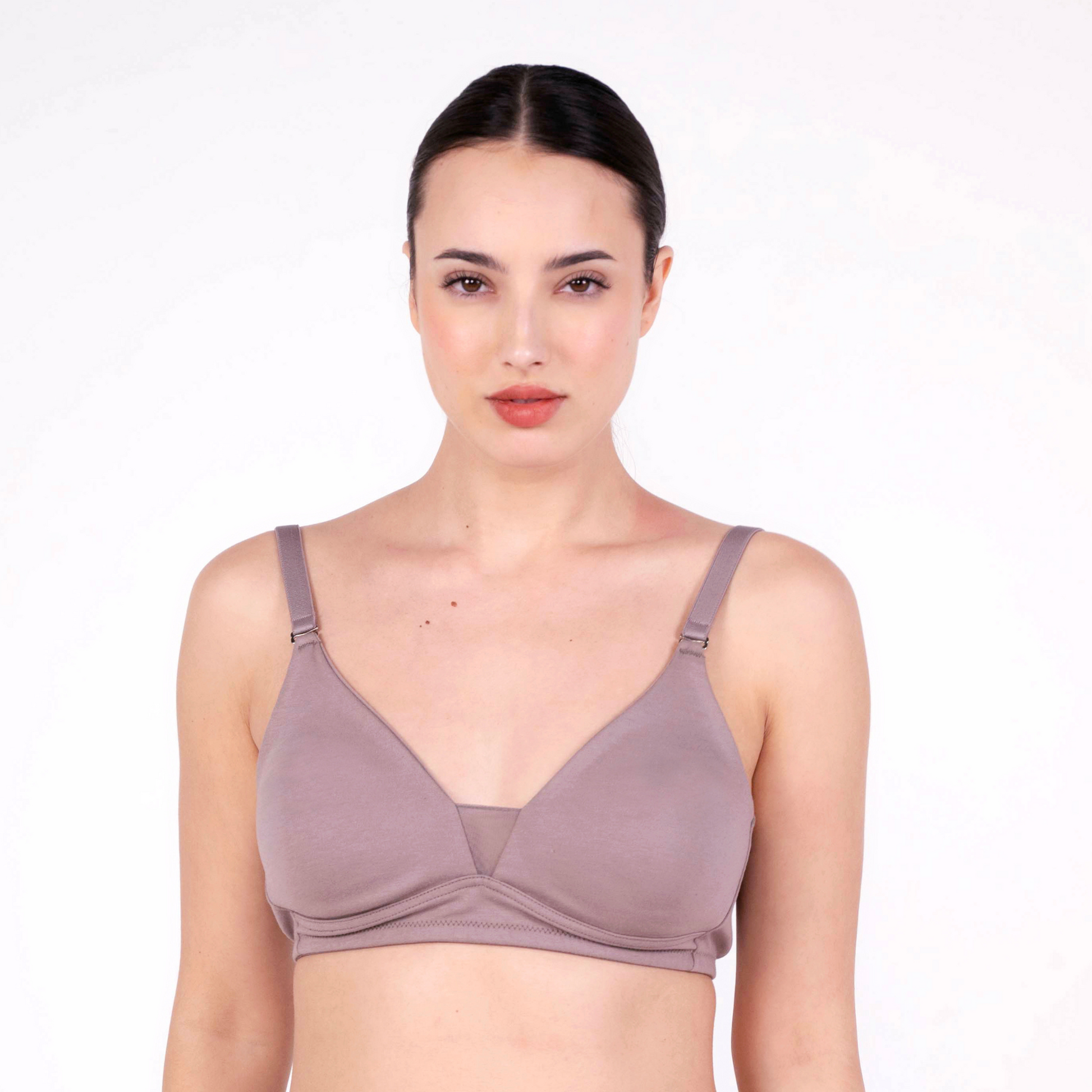 Shop Magnolia Hazelnut Net Design Bra Front View By Gossip By Mybra Online 