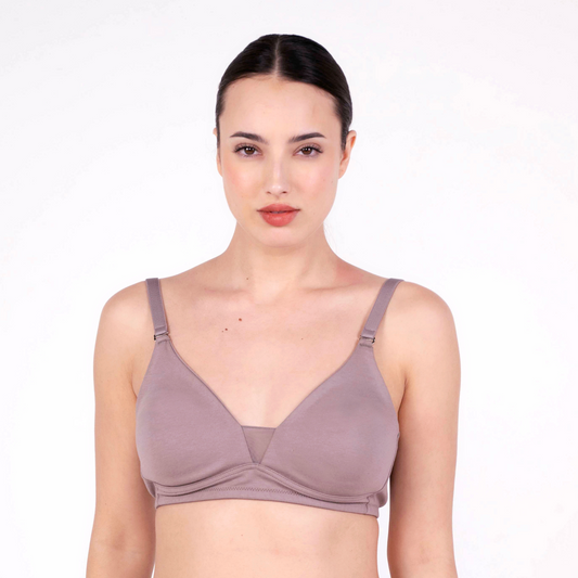 Shop Magnolia Hazelnut Net Design Bra Front View By Gossip By Mybra Online 