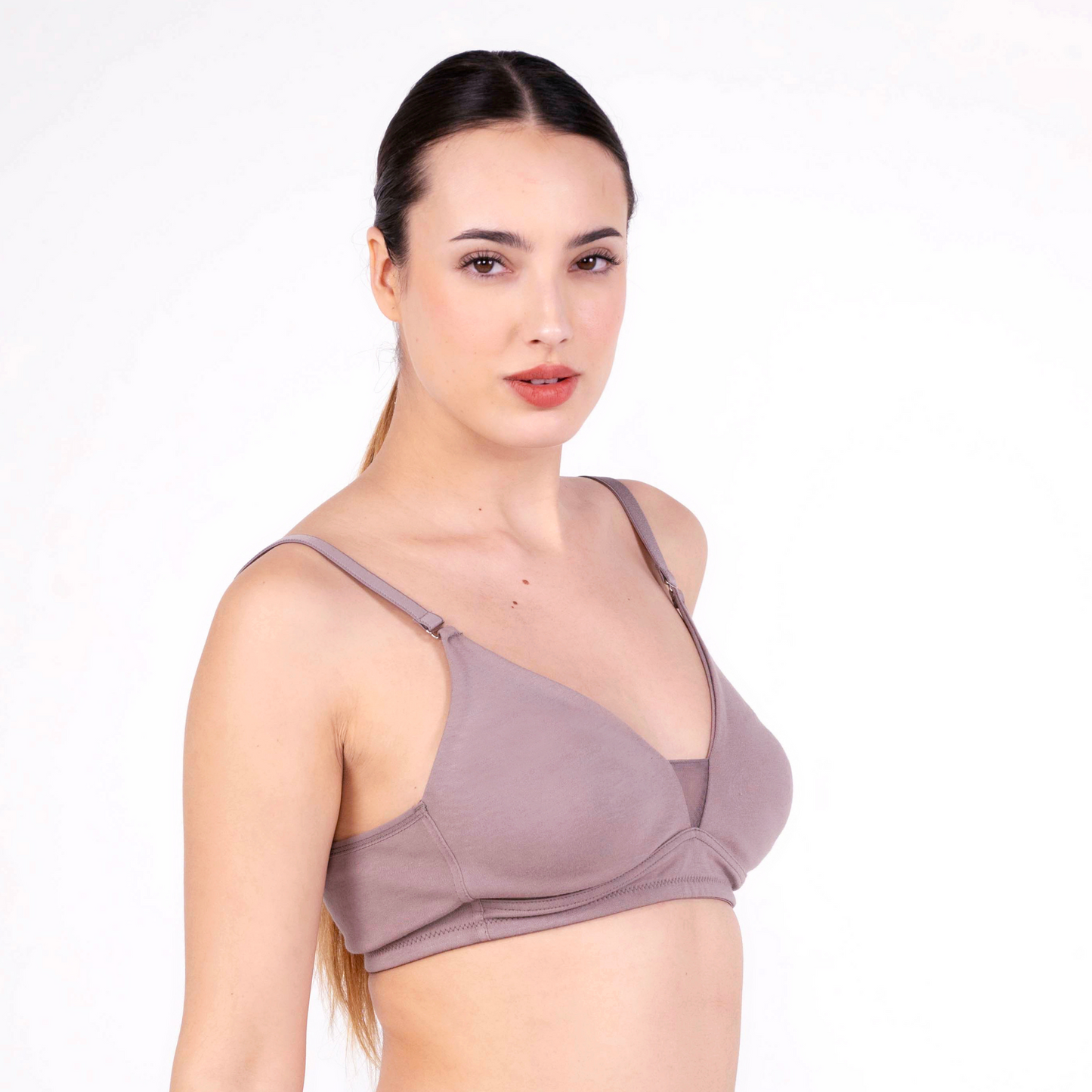 Shop Magnolia Hazelnut Net Design Bra Right View By Gossip By Mybra Online 