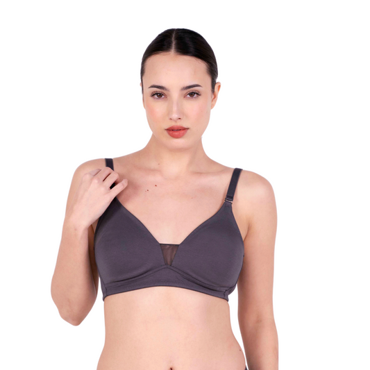 Shop Magnolia Hot Coffee Net Design Bra Front View By Gossip By Mybra Online 
