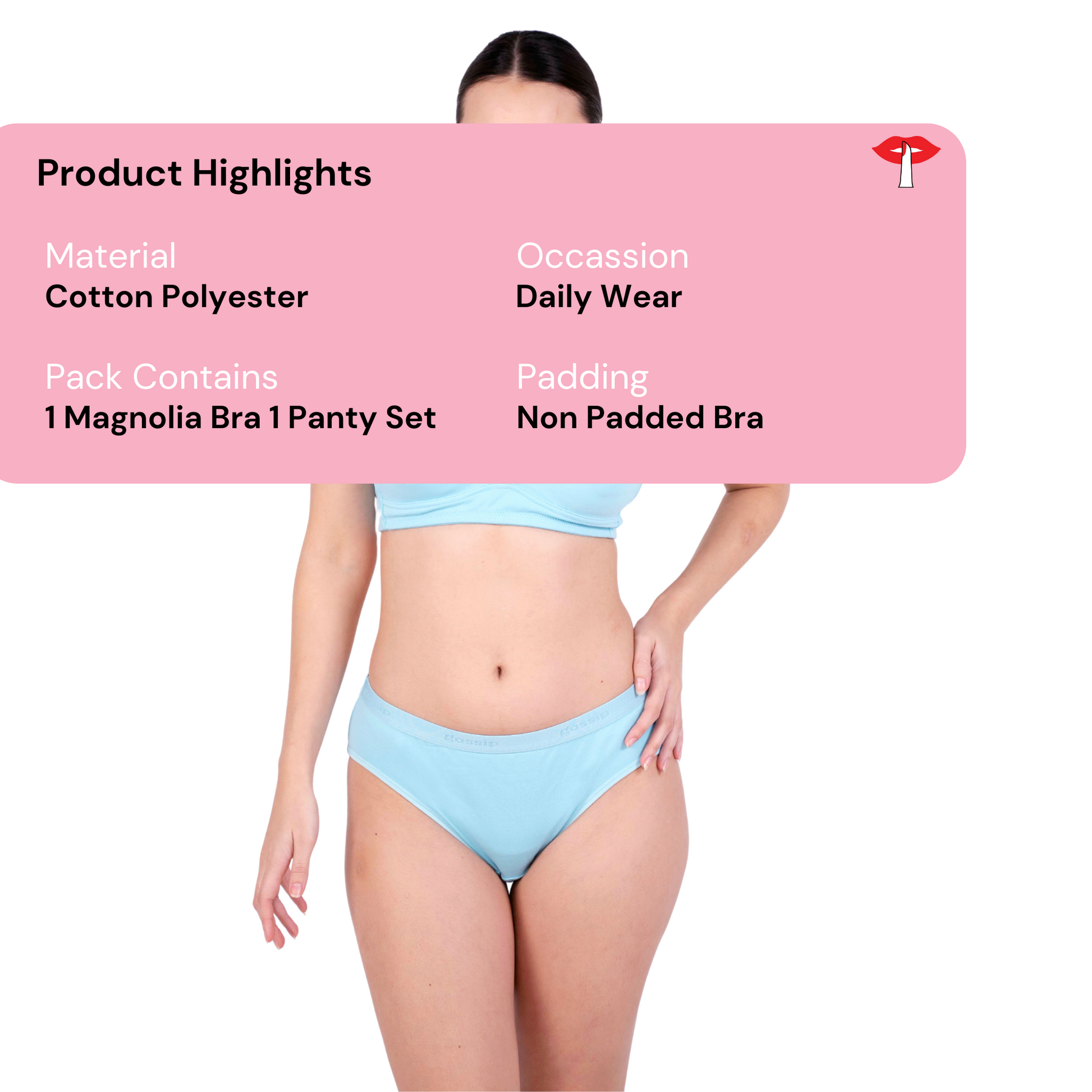 Shop Magnolia Poppy Net Design Bra and panty set Product Information By Gossip By Mybra Online 