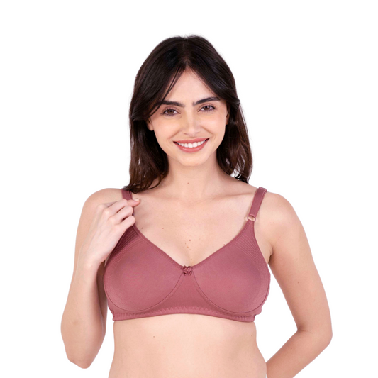 Brick Round Stitch Knitted bra front view by gossip by mybra
