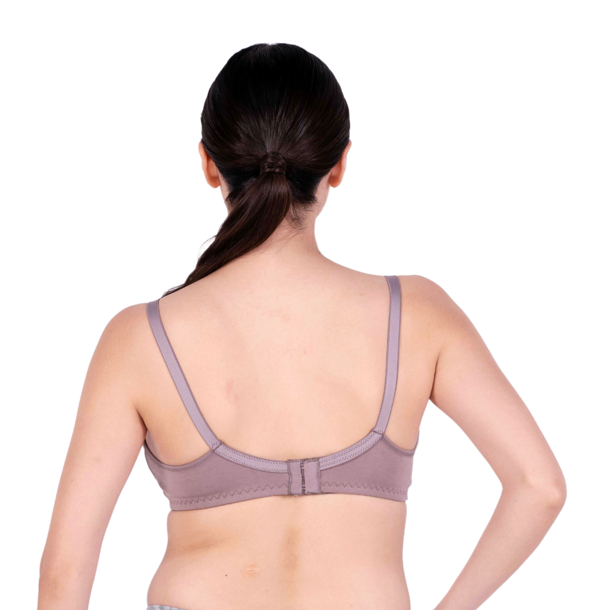 Hazelnut Round Stitch Knitted bra back view by gossip by mybra