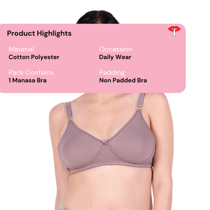 hazelnut Round Stitch Knitted bra product information view by gossip by mybra