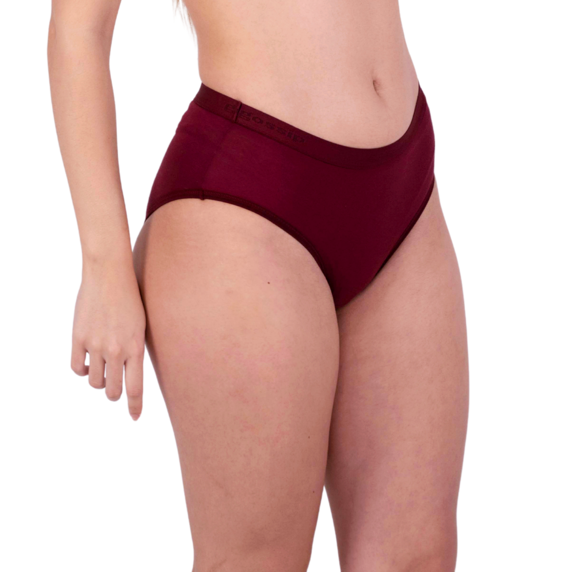 Buy Maroon Cotton Panties Online Right View On Gossip Lingerie By Mybra 