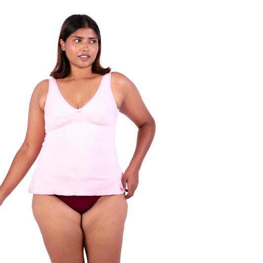 Baby Pink Mollie slip or camisole left view by gossip by mybra