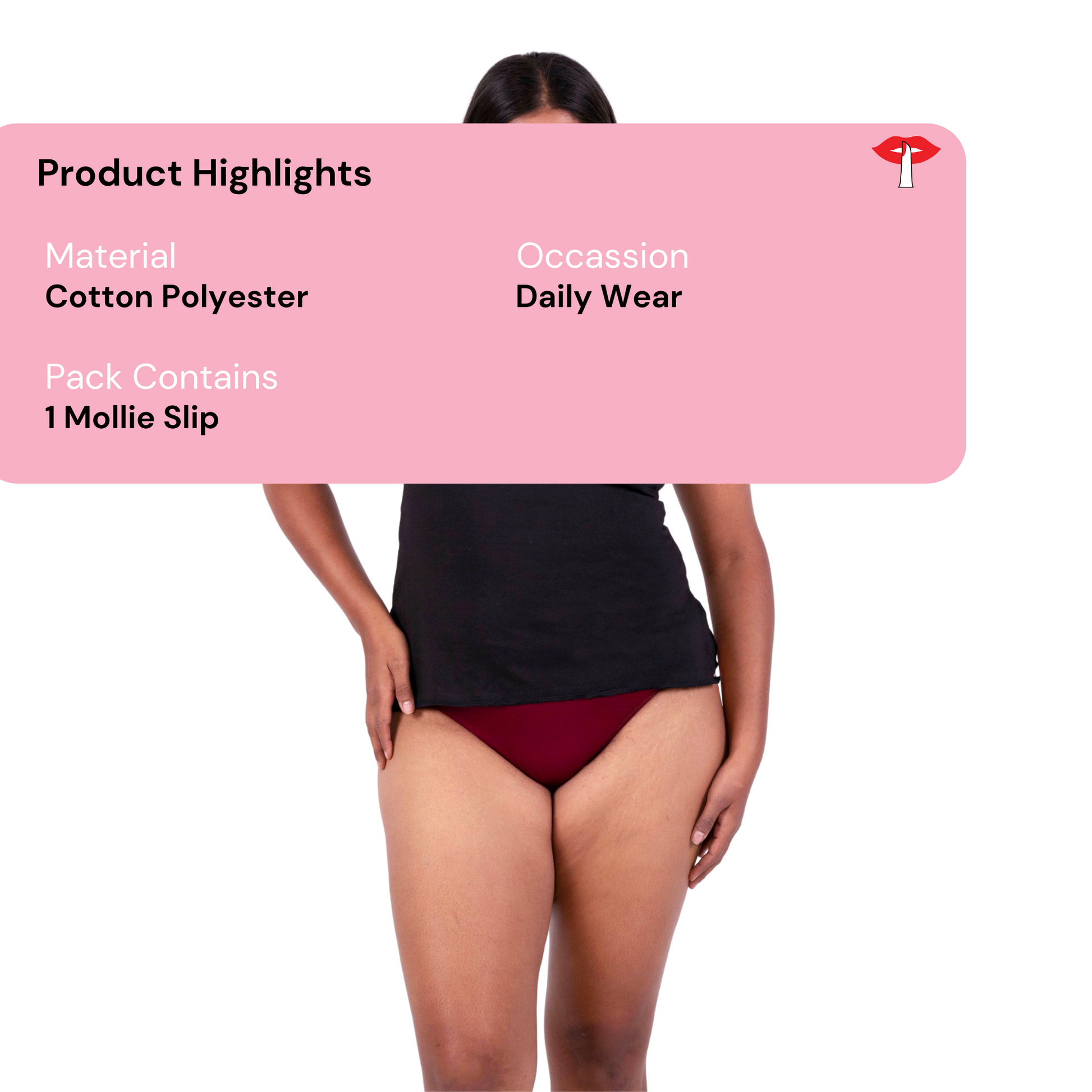 Black Mollie slip or camisole product information view by gossip by mybra