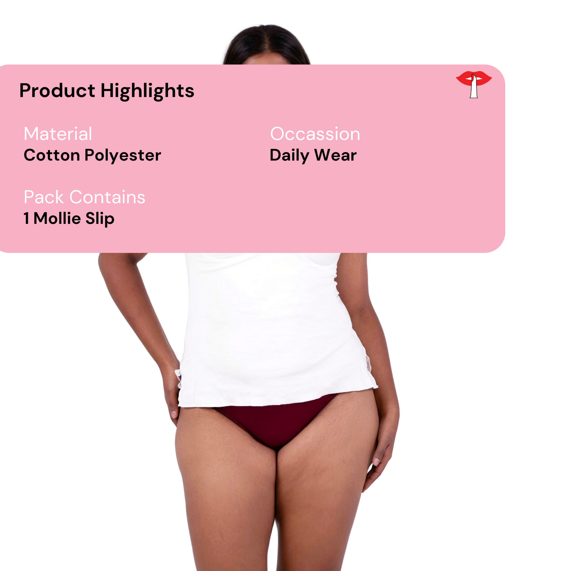 White Mollie slip or camisole product information view by gossip by mybra