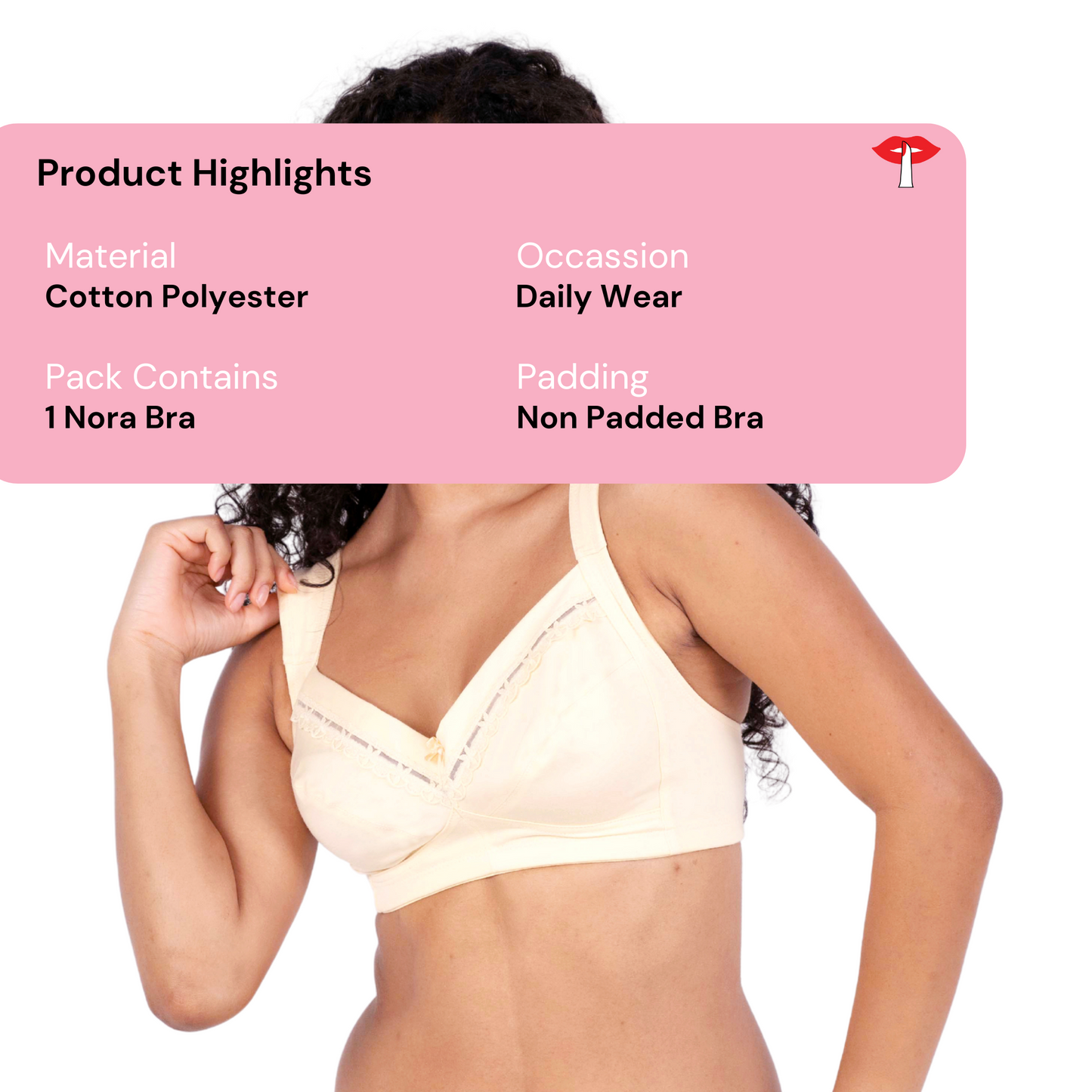 Skin norah non padded bra product information image by gossip by mybra