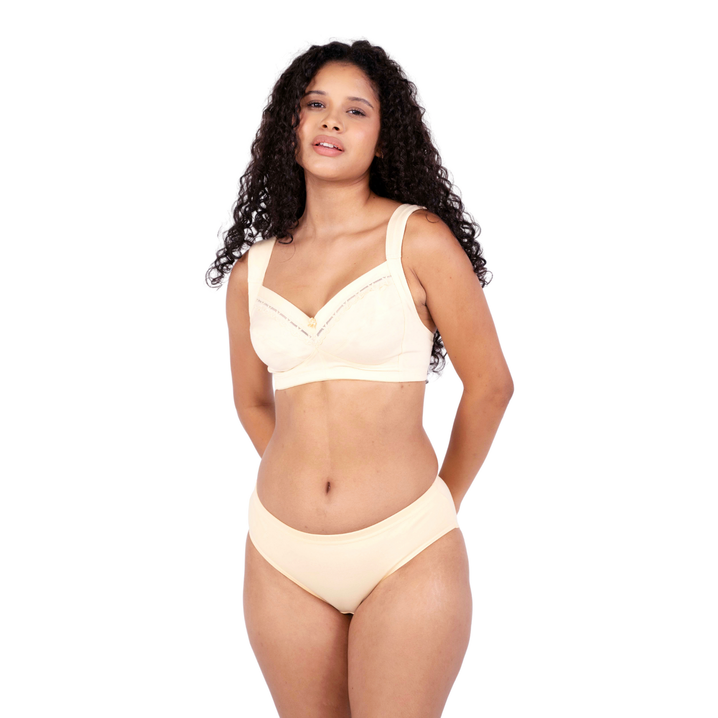 Skin norah non padded bra and panty set front view by gossip by mybra