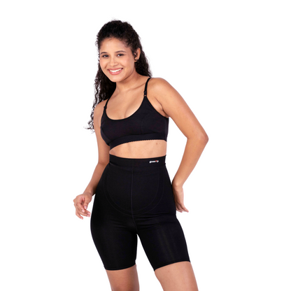 Black Preetha sports bra Left view by gossip by mybra