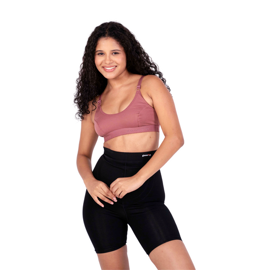 Brick Preetha sports bra front view by gossip by mybra