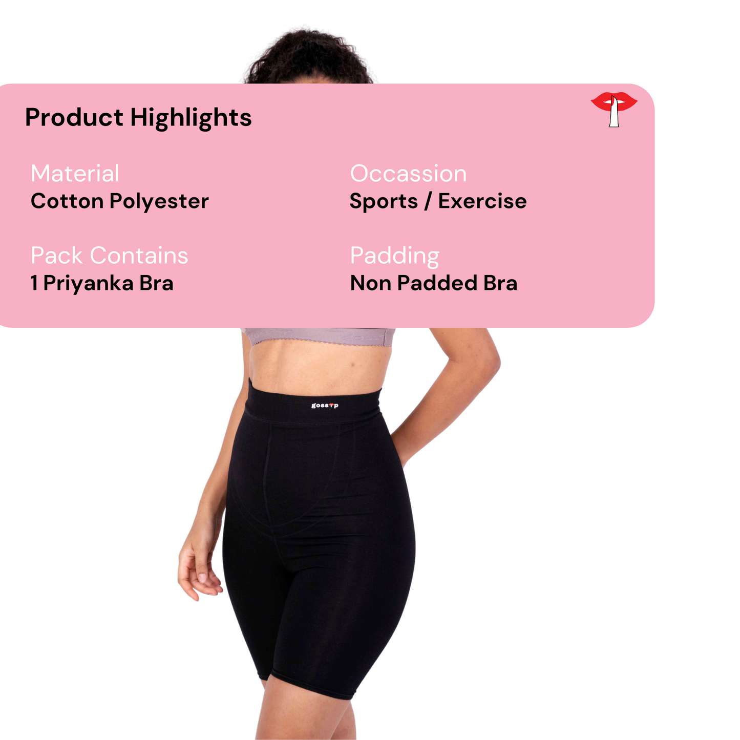 Hazelnut Priyanka sports bra product information image by gossip by mybra