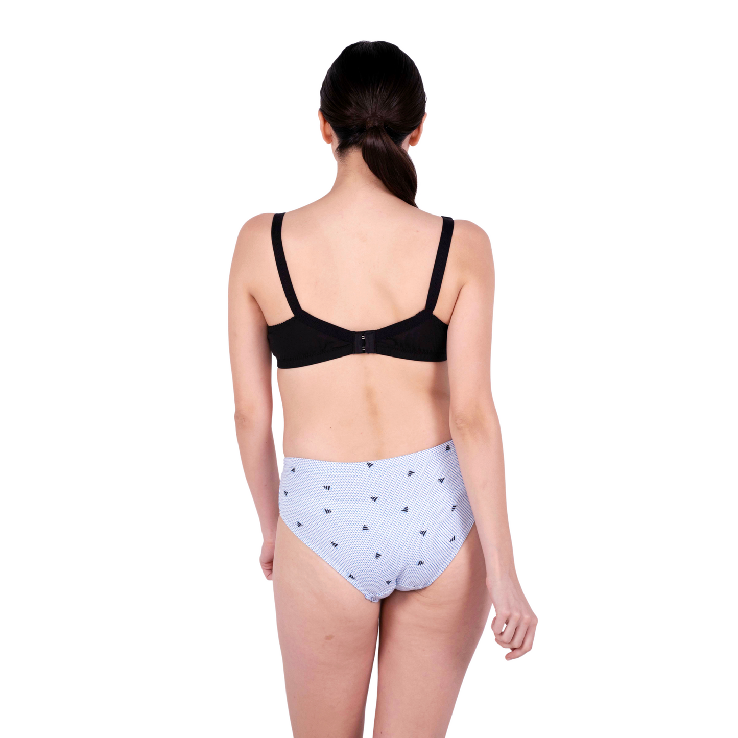 Black Non Padded bra and panty set black view by gossip by mybra